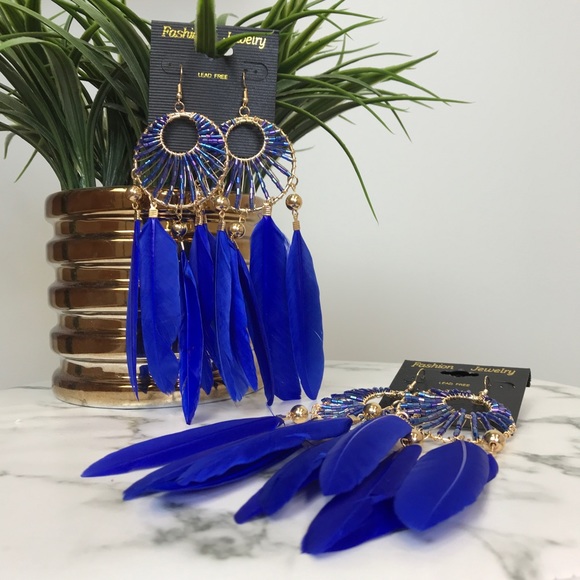 ‼️ Native Feather Dream Catcher Bead Drop Earrings - Picture 2 of 7